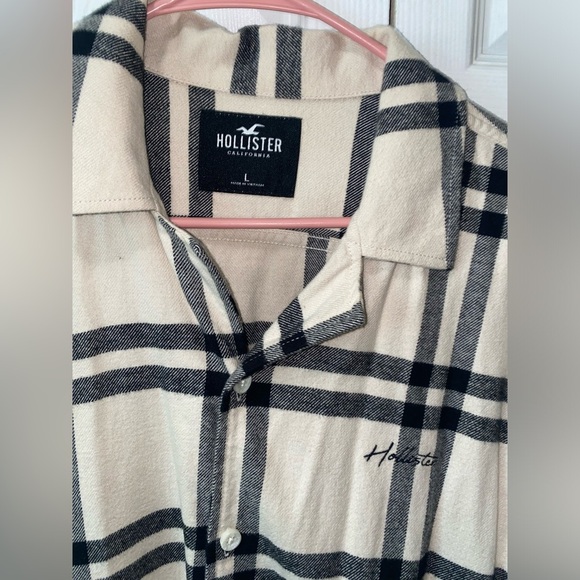 Hollister Mens Large Flannel Button Down Long Sleeve - Picture 2 of 3